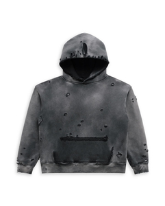 Sudadera con Capucha Oversize para Hombre, Teñida, de Felpa Francesa, Estilo Urbano, Color Sólido, Diseño Desgastado, Ropa de Otoño - Product Image 6