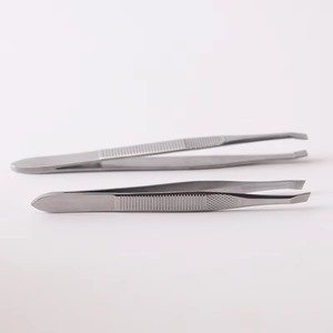 Pinzas para dar forma a las cejas, pinzas de acero inoxidable para depilar, pinzas para pestañas postizas, alicates para barba, con bordes inclinados - Product Image 4