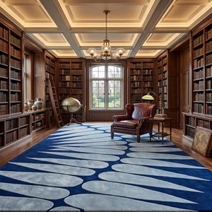 Modern Abstract Blue Area Rug Hand Tufted Rug Contemporary Luxury Wool Carpet Living Room Bedroom Decorative <b>Floor</b> Covering Rug - Product Image 6