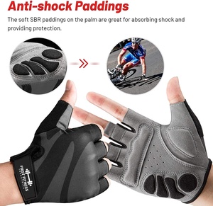 Guantes de ciclismo con diseño personalizado, manoplas acolchadas de GEL para dedo corto, para ciclismo de carretera al aire libre - Product Image 2