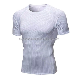 เสื้อรัดกล้ามเนื้อ MMA สำหรับผู้ชาย แขนสั้น ระบายอากาศ ป้องกันแบคทีเรีย พิมพ์ลายแบบรีดร้อนตามสั่ง ผลิตจากโพลีเอสเตอร์ 100% สำหรับเล่นเซิร์ฟ ขายส่ง - Product Image 5