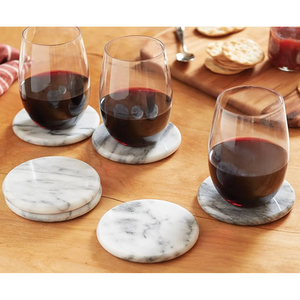 Sous-verres en marbre poli écologiques, 4 pièces, antidérapants, durables, carrés, en pierre naturelle, design minimaliste, lavables, pour la cuisine - Product Image 2