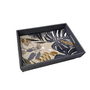 Plateau de service élégant en MDF pour une mise en scène haut de gamme des tables d'hôtellerie, couleur personnalisable, design mobile pour la décoration de marques hôtelières - Product Image 1