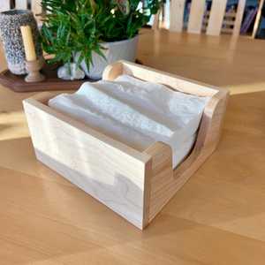 Porta Servilletas de Madera Rústico Hecho a Mano |   Organizador de Mesa Portátil para Mesa de Comedor, Decoración de Cafetería y Restaurante - Product Image 3