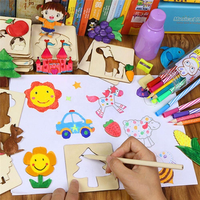 Bingkai Foto Kayu Delarchi untuk Anak-anak dengan Metode Cetak Emboss & Die Cutting - Mainan Edukasi Seni