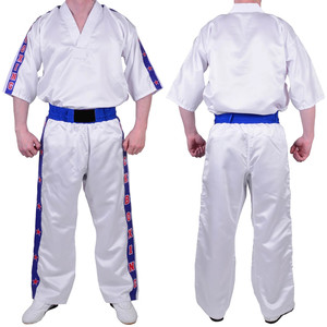 Conjunto de Uniforme de Kickboxing de Algodón Blanco para Hombre, Transpirable, Top y Pantalones de Artes Marciales - Product Image 4
