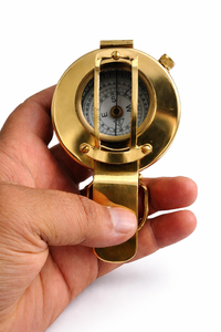 <b>Antique</b> Surveyor <b>Compass</b> with Sighting Vane Folding Cover Land Navigation <b>Compass</b> Professional Directional <b>Compass</b> Explorer - Product Image 4