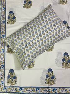 Ensemble de draps en coton imprimé au bloc avec taies d'oreiller assorties, literie indienne faite à la main, textile de décoration bohème pour la maison, vente en gros B2B - Product Image 4