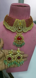 Premium Quality Collar <b>Necklace</b> Set Beautiful Design Luxury Appeal Ideal For Weddings,Party Wear Suits With Sarees, Lehengas etc - Product Image 2
