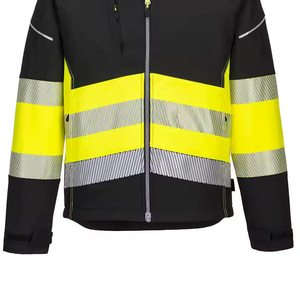 Factory Custom <b>Winter</b> Security Breathable Canvas High Visibility Work Reflector Clothing Safety Men's <b>Jackets</b> Front Workwear - Product Image 5