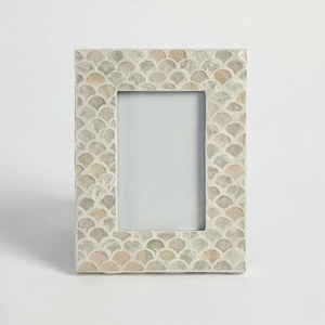 Beautiful Handcrafted Finish for Displaying Photos Artwork and Memorable Moments Elegant Exquisite Capiz <b>Picture</b> <b>Frame</b> - Product Image 1