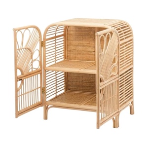 Rattan Kids <b>Book</b> Storage <b>Children</b> Furniture Wicker Display <b>Shelf</b> Factory Price High Quality Wholesale Hot Sale - Product Image 1