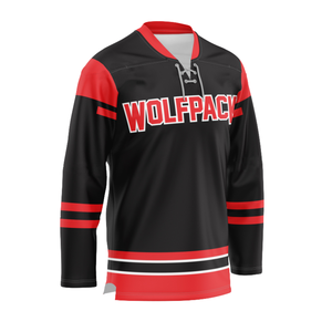 Maillots de hockey sur glace personnalisés OEM, design sublimé, en twill, avec logo brodé, uniforme d'équipe de hockey - Product Image 2