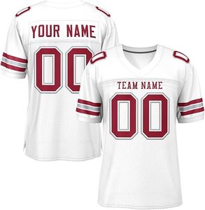 OEM Custom Private Label Men's Plus Size Professional American Football Jersey High Quality Durable <b>Mesh</b> Sublimated Shirt - Product Image 4