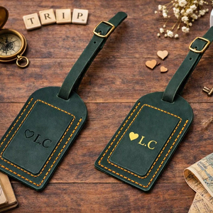 Luxury Genuine Leather Luggage <b>Tags</b> Travel <b>Name</b> <b>Tags</b> Privacy Shield Suitcase Labels Custom Logo Bulk Sale LMP-0302 - Product Image 1