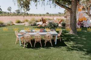 Chaises en rotin faites à la main pour enfants, idéales pour la location événementielle, mariages, anniversaires, baby showers, et la décoration de nurseries. - Product Image 1