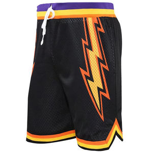 Top Trendy Custom Eco-Friendly Breathable Quick Dry Sublimation Transfer Printed Polyester <b>Men's</b> <b>3</b>/<b>4</b> Retro Basketball <b>Shorts</b> - Product Image 4