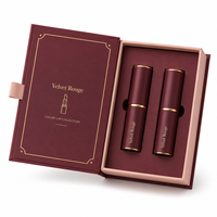 Boîte d'emballage rigide pliable personnalisée pour rouge à lèvres, boîte cadeau cosmétique magnétique de luxe, emballage écologique