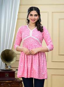 Ensemble long 2 pièces pour femme, décontracté, imprimé, en coton Oxford rose, chemise et pantalon, manches trois-quarts, col cranté, séchage rapide - Product Image 4