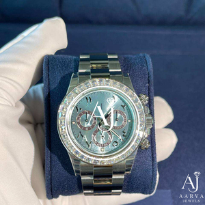 AARVA JEWELS Luxury Stainless Steel <b>Chronograph</b> Watch 28mm Dial Sapphire Crystal Mechanical Movement ETA Analog Unisex Hip Hop - Product Image 2