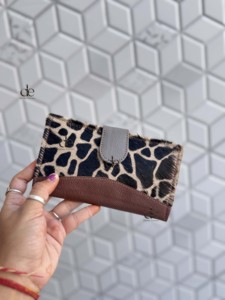 Portefeuille-pochette en cuir de vachette véritable imprimé animal, élégant et polyvalent, style western pour femme, sacs en cuir de vachette – Grande Vente - Product Image 4