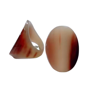 แหวนเขาควายรักษ์โลกและทันสมัย แหวนทำมือจากเขาควายธรรมชาติ เครื่องประดับนิ้วมือสำหรับใส่ลำลองและงานปาร์ตี้ - Product Image 2