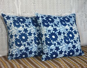 ปลอกหมอนอิงผ้าฝ้ายแท้ 100% พิมพ์ลายด้วยมือ พร้อมขอบเย็บอย่างดี เหมาะสำหรับใช้ในโรงแรม ตกแต่งโซฟา เตียงนอน และบ้าน - Product Image 5