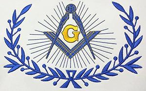 Premium Masonic Blue Apron Embroidered Freemason Regalia Blue Lodge Ceremonial Apron Adjustable Belt Lodge Wear USA - Product Image 4