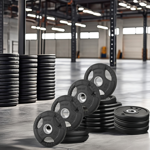 LBS KG in gomma da palestra calibrata in acciaio cromato per pesi Stack di dimensioni frazionarie per attrezzature da allenamento - Product Image 1