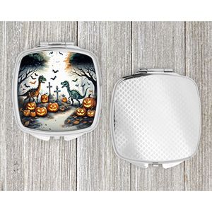 Espejo de maquillaje de viaje compacto de dinosaurios de Halloween espeluznante espejo decorativo de bolsillo de mano plegable para mujeres y niñas - Product Image 4