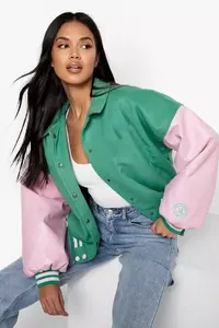 Chaquetas Varsity Personalizadas para Hombre, Diseño 2026, Patrón Sólido, Precio Accesible, para Uso en Exteriores - Product Image 2