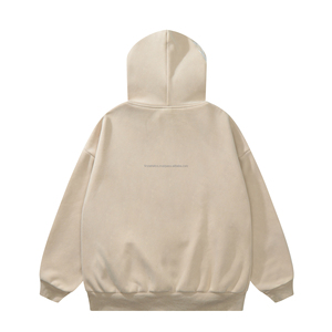 Sweat à capuche zippé pour homme de qualité supérieure, imprimé, 100 % coton épais, écologique, respirant, noir, personnalisation en gros - Product Image 4