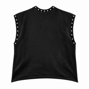 Custom Rhinestone Graphic Printed <b>Tank</b> <b>Top</b> 100% Cotton Jersey Soft Fabric <b>Vintage</b> Style Sleeveless T Shirt For Unisex - Product Image 2