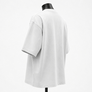 Men's <b>White</b> Oversized T-Shirt Short Sleeve O-Neck Cotton Jersey Graphic Print Casual Street Style <b>Tee</b> With Pattern Right Sleeve - Product Image 4