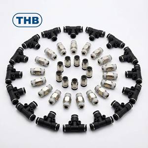 Conexiones Neumáticas de Empuje Union, Válvula de Tapón Ligera de Plástico OEM para Equipos Industriales Automatizados - Product Image 2