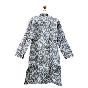 Handmade <b>Vintage</b> Bohemian Long Jacket for Women Best Quality Soft Cotton Quilted Stripe Linen Winter Boho Chic Printed Rivet - Product Image 6