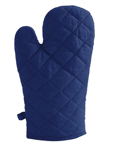 Customized Dot Waterproof Diamond Quilted Baking Short Wrap Gloves Thickened Microwave Oven Kitchen Insulated Two Finger Cotton - Product Image 1