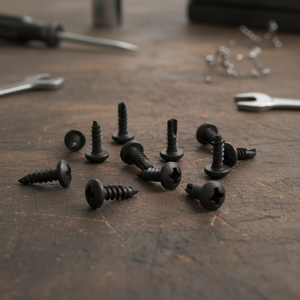 Vis à tête fraisée PDC, à empreinte Phillips, à pointe de perçage, en acier au carbone revêtu noir, filetage standard classe 4.8 et 6.8, modèle 11 - Product Image 1