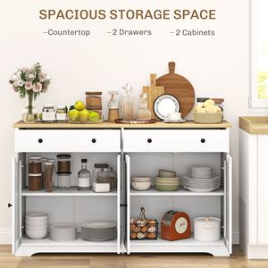 Credenza di Lusso Bianca con Cassetti e Ripiani Regolabili per Ville e Sale da Pranzo - Product Image 4