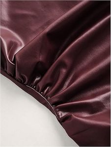 <b>Aesthetic</b> Women Leather Crop Tank <b>Top</b> Slim Fit Sleeveless Street Fashion - Product Image 3