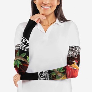Camiseta Unisex de Manga Larga con Protección Solar UPF50+ y Efecto Refrigerante, Estampado Tribal de Pájaro Carpintero por Sublimación, de Seda Helada - Product Image 6