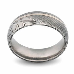 Anillo de Acero de Damasco Soldado con Patrón Personalizado, Anillo de Moda para Hombre, Moderno, Ecológico, de Alta Calidad, Textura de Grano Única, Fabricante - Product Image 4
