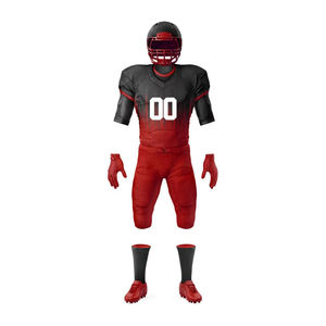 OEM ODM Custom Solid Color American Football Uniform 100% Polyester Fabric Custom Printed Team Name Plus Size Football Uniform - Product Image 2