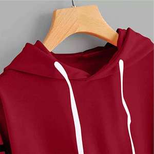 Manufacturer Crop <b>Top</b> Hoodie Front Pullover Style Unique Design Good Quality Women Crop <b>Top</b> Hoodie with digital printing logo - Product Image 5