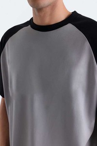 Camiseta Raglán de Dos Tonos para Hombre con Logotipo OEM Personalizado, Camiseta de Manga Corta, Ropa Deportiva al por Mayor, Camiseta Informal de Verano - Product Image 4