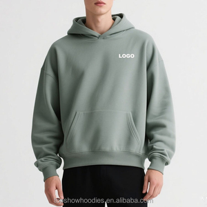 เสื้อฮู้ดโอเวอร์ไซส์ผู้ชาย ผ้าฝ้ายเฟรนช์เทอร์รี่ 100% มีกระเป๋าหน้า ระบายอากาศได้ดี ผ้าหนัก 340 กรัม เหมาะสำหรับใส่ลำลองในฤดูหนาว - Product Image 1