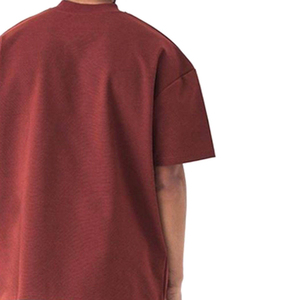 Men's Blank Oversized Premium Heavyweight Cotton Anti-shrink Casual T-Shirt High Street Style Square Collar for Custom Logo - Product Image 4