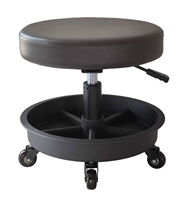Tabouret de Salon de Beauté en Cuir, Chaise de Pédicure avec Roues Robustes, Réglable et Pivotant, Tabouret de Travail pour Salon de Coiffure
