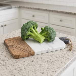 Tabla de Cortar de Mármol Natural Grueso para Preparación de Carne y Verduras en la Cocina - Product Image 6