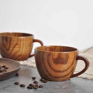 Tasse à café ou à thé cylindrique en bois d'acacia, taille personnalisée, prix d'usine, écologique, compatible lave-vaisselle, 400 ml, luxe moderne pour la maison - Product Image 4